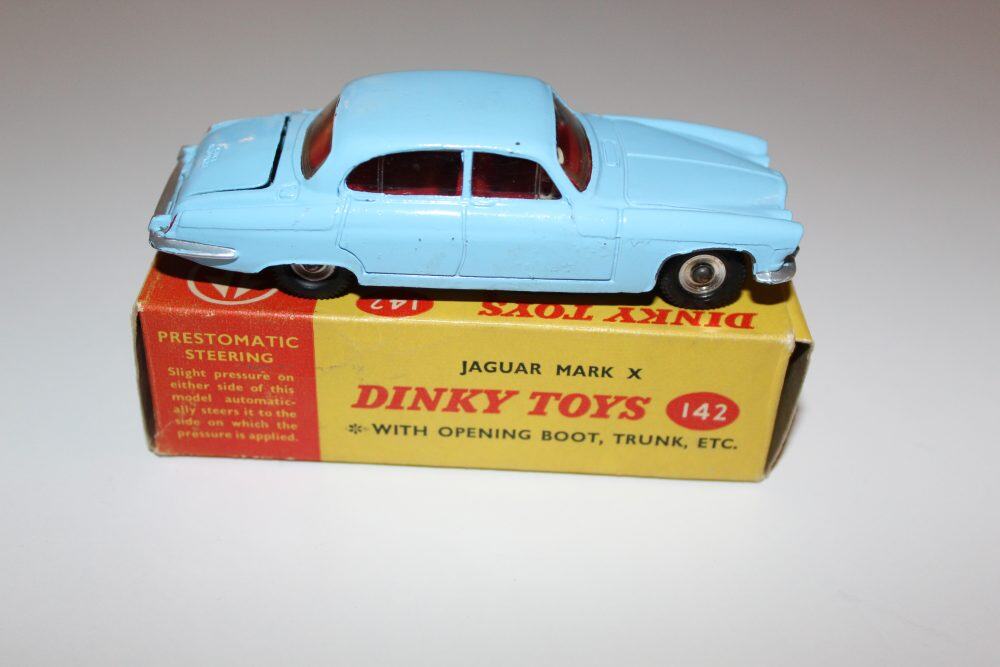 Vintage Dinky Toys 197 Morris Mini Traveller model car on original box.
