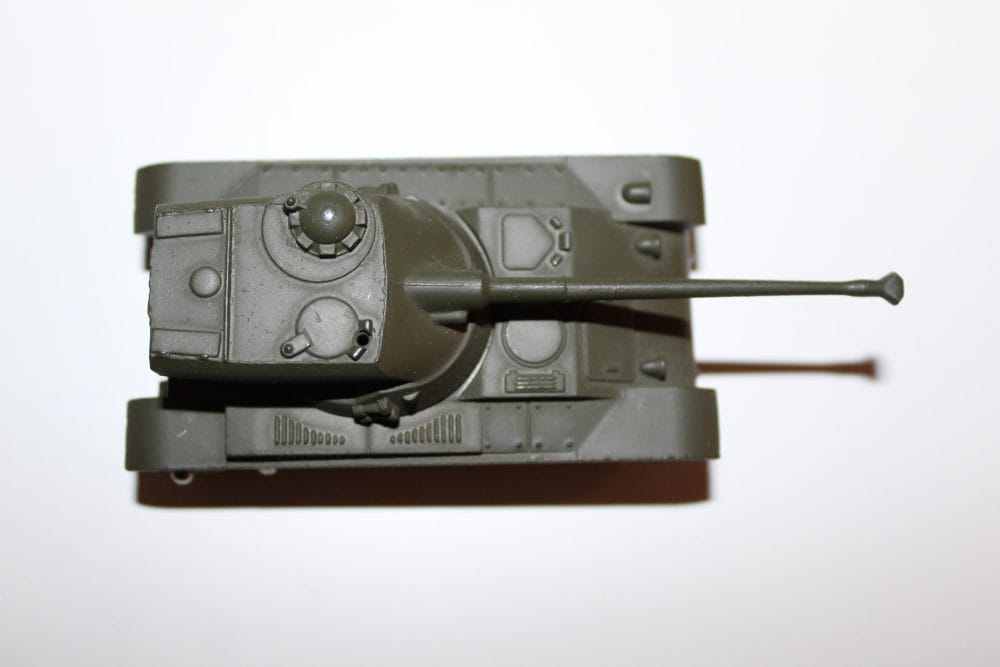 Detailed model of French Dinky Toys 801 A.M.X. 13 T tank for collectors.