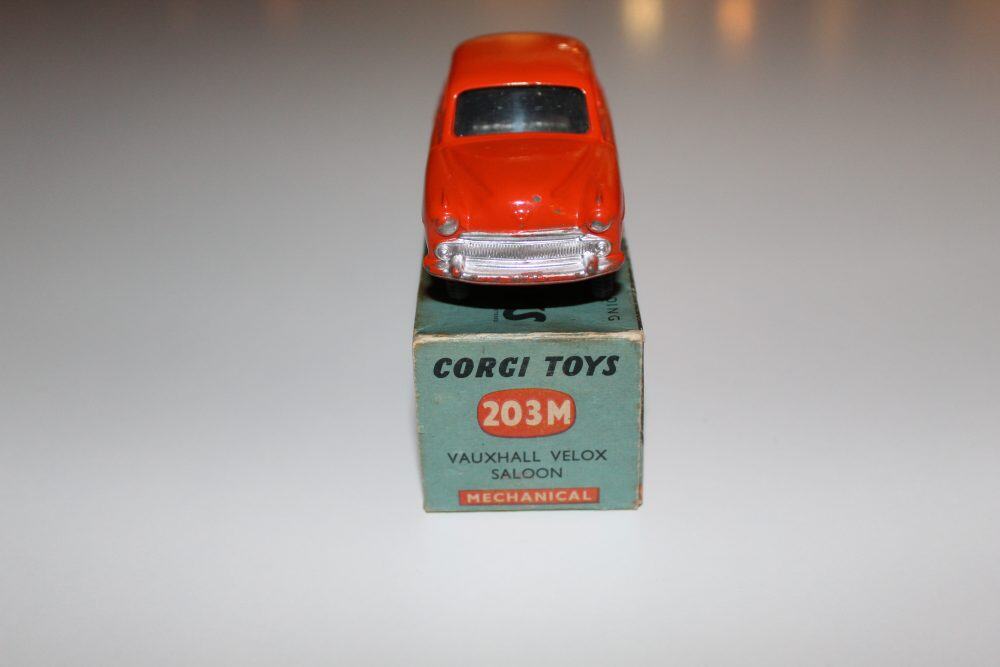 Vintage Corgi Toys 406 Land Rover model on its original box.