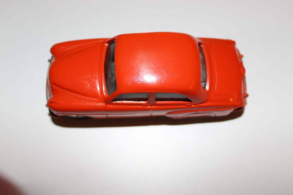 Vintage Corgi Vauxhall Velox model car, red diecast toy, collectible vehicle.