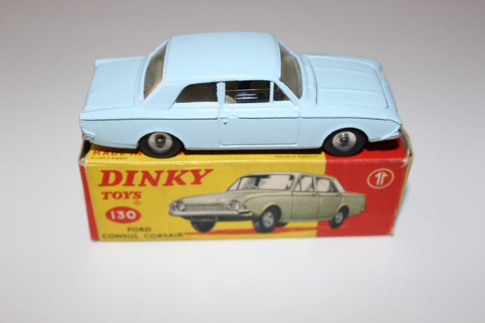 Dinky Toys 130 Ford Consul Corsair diecast model on original box.