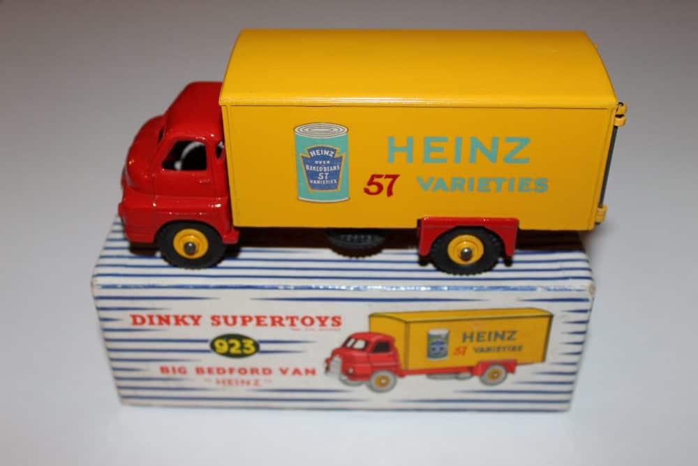 Vintage Dinky Toys 923 Big Bedford Van with Heinz Baked Beans branding.