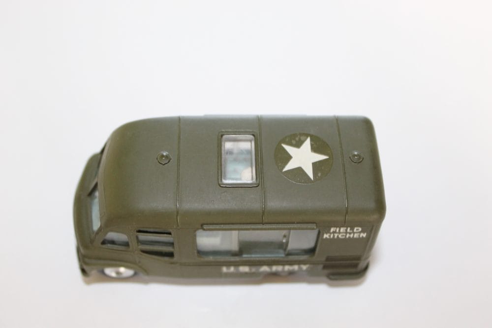 Detailed model of military field kitchen for Corgi Toys 359 Army Field Kitchen collection.