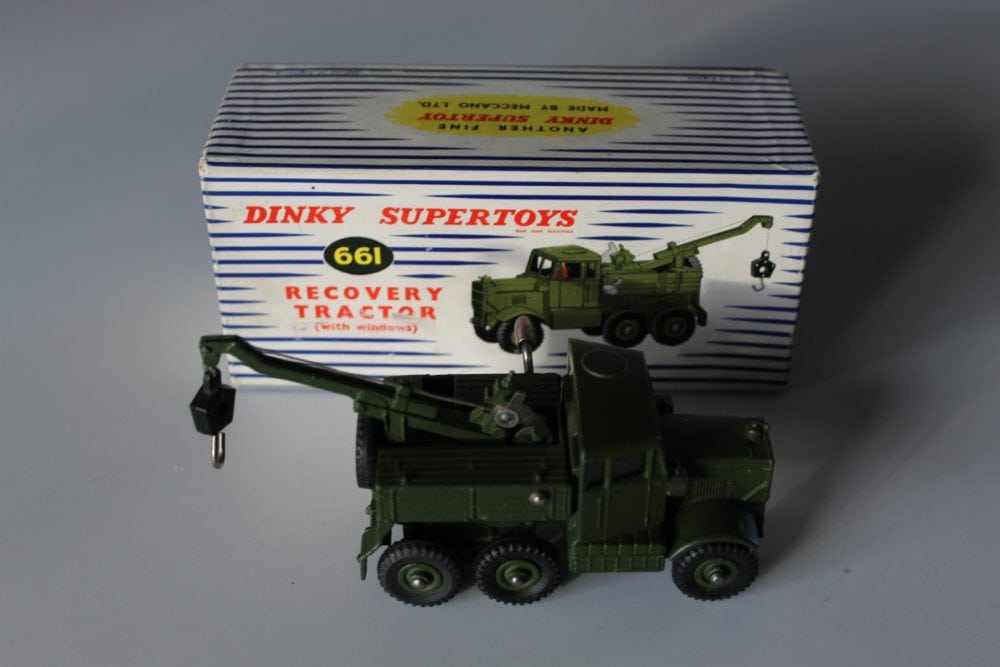 Vintage Corgi Toys Land-Rover with Elephant and Cage on Trailer, diecast model for collectors.