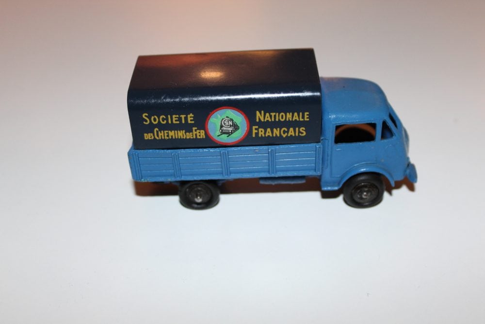 Vintage French Dinky 25JB Ford SNCF covered wagon toy model.