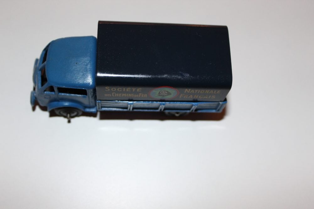 Vintage Dinky Toys Ford covered wagon model for SNCF collection.
