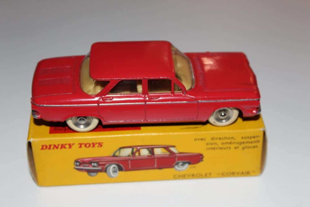 Vintage French Dinky Toys 552 Chevrolet Corvair diecast model car.