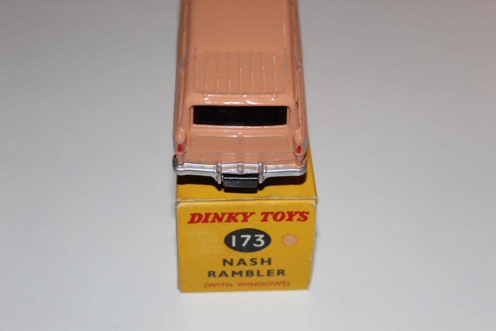 Vintage Dinky Toys 173 Nash Rambler model car with windows, collectible diecast.