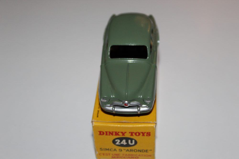 Vintage Dinky Toys 024U Simca 9 'Aronde' model car on original box.