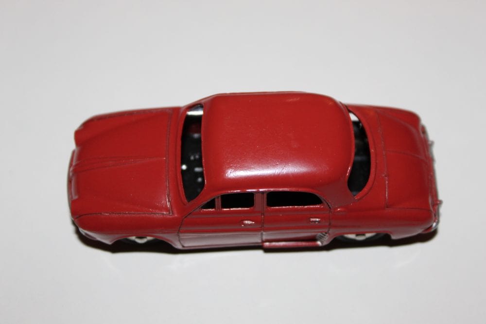 Vintage red Dinky Toys 24E Renault Dauphine model car for collectors.