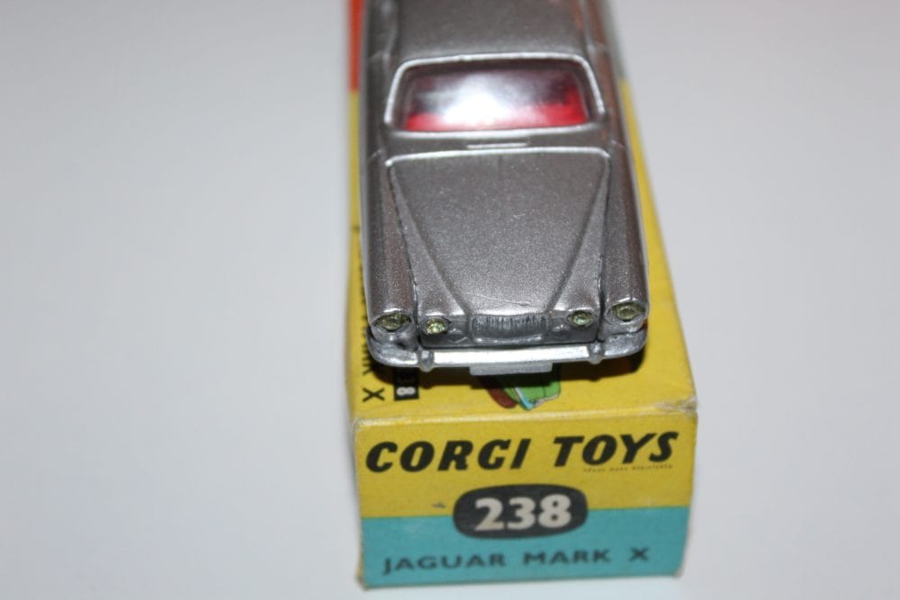 Vintage Corgi Toys 238 Jaguar Mark X diecast model car for collectors.