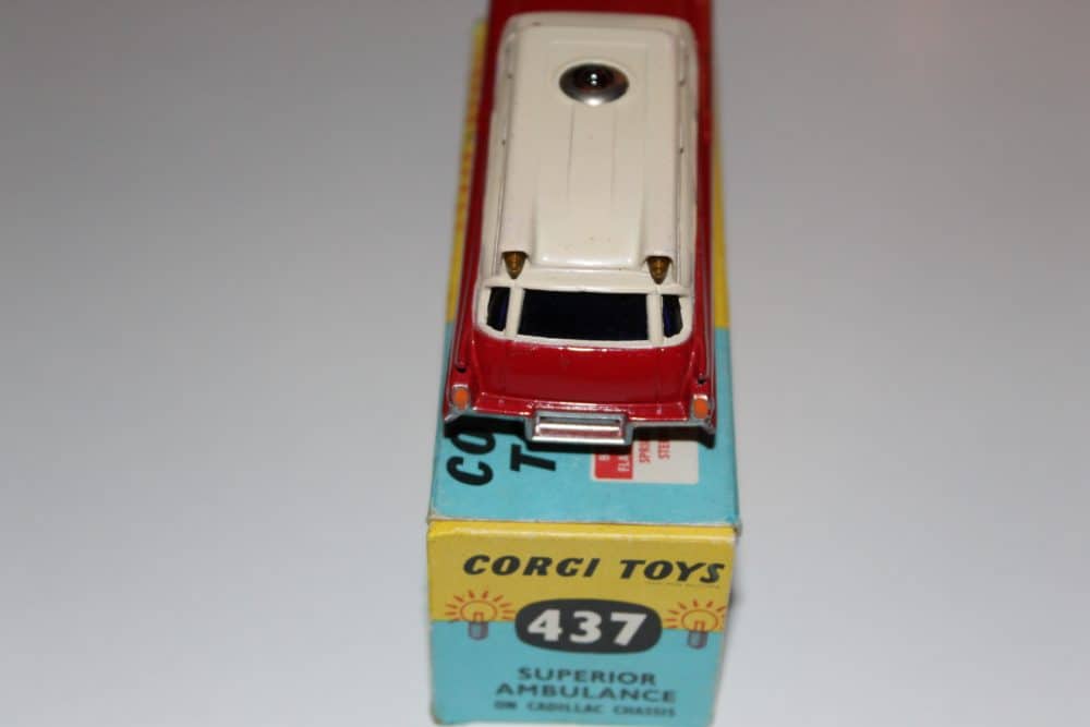 Vintage French Dinky Toys 24E Renault Dauphine model car on original box.
