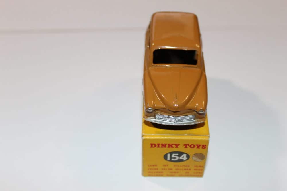 Vintage Dinky Toys 154 Renault Dauphine model car in yellow.