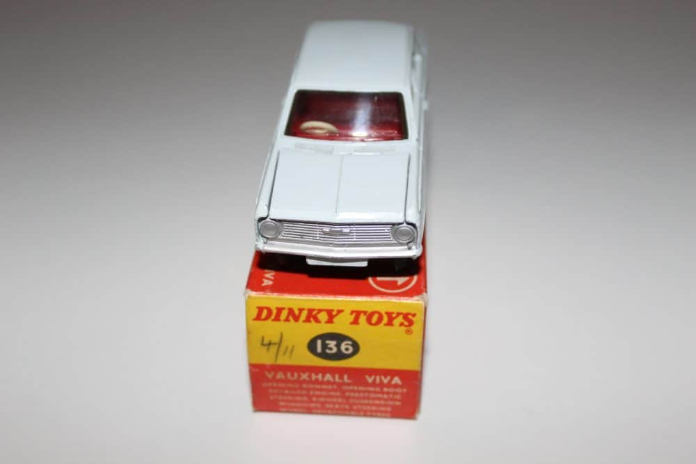 Vintage Dinky Toys Vauxhall Viva with Willeme tractor and trailer model.