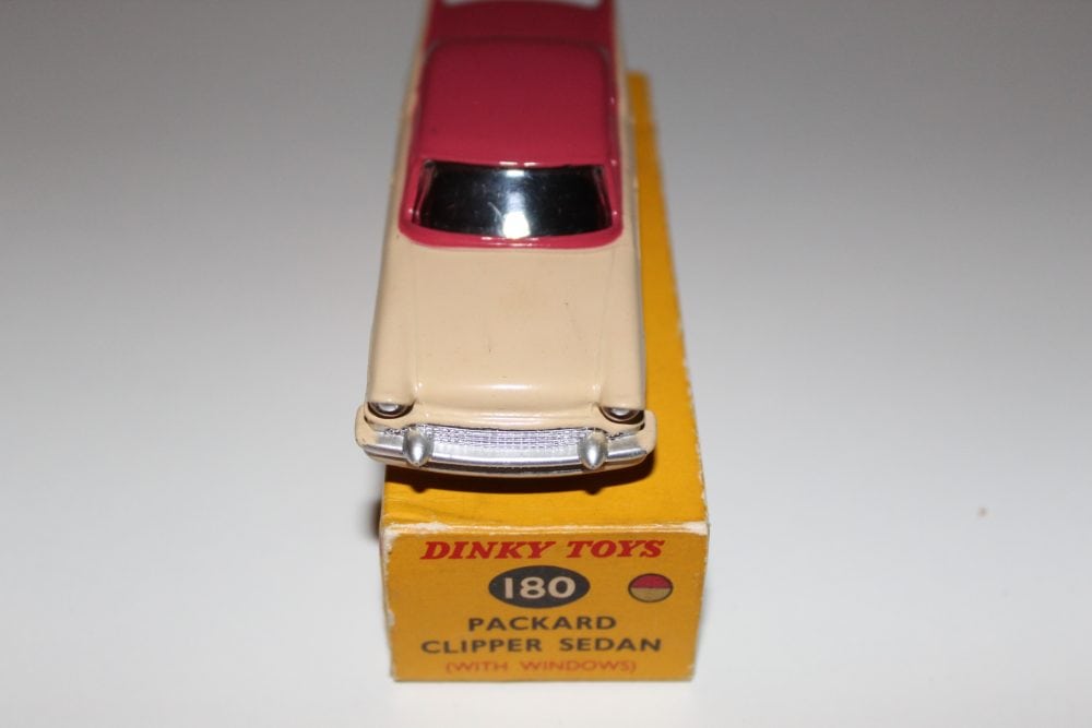 Dinky Toys 170 Ford Forder diecast model car on original box, vintage collectible toy.