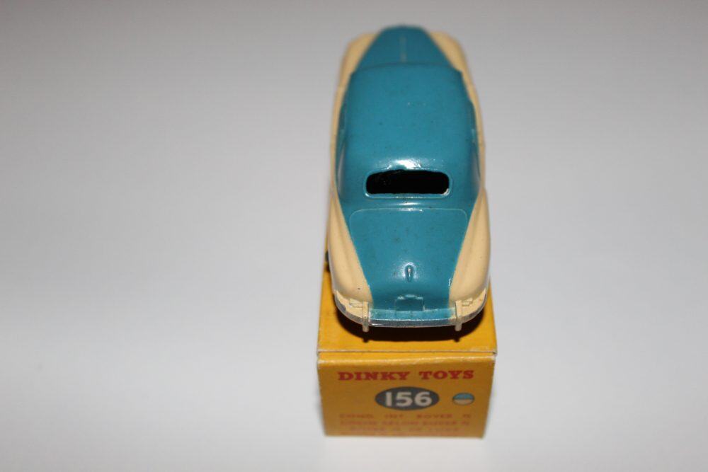 Dinky Toys 156 Rover 75 diecast model car on display, vintage collectible vehicle.