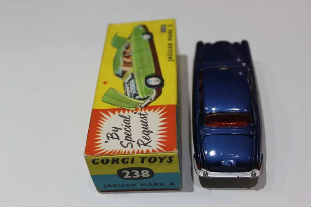 Vintage Corgi Toys 238 Jaguar Mark 10 diecast model car with box.