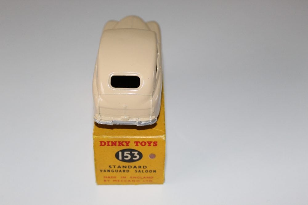 Dinky Toys 153 Standard Vanguard diecast model car on original box.