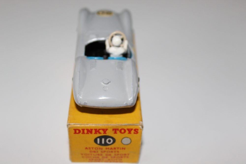 Dinky Toys 110 Aston Martin DB3 diecast model car, vintage collectible from Dinky Toys.