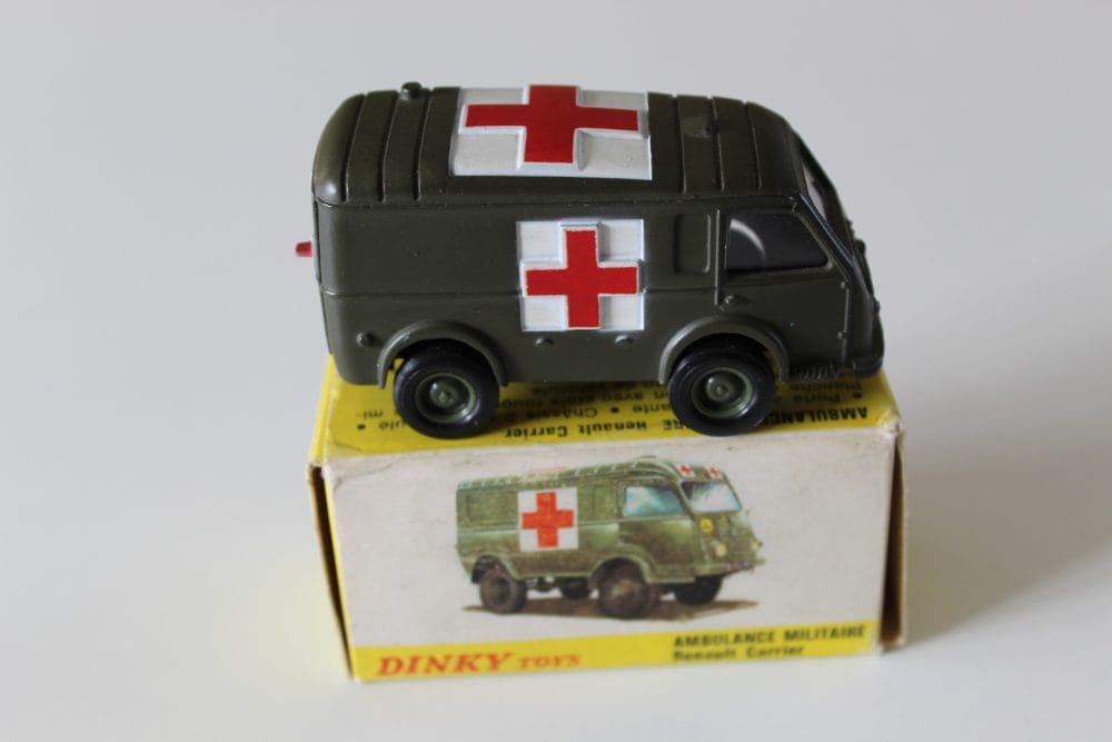 Vintage Dinky Toys 807 Renault All Terrain Military Ambulance for collectors.