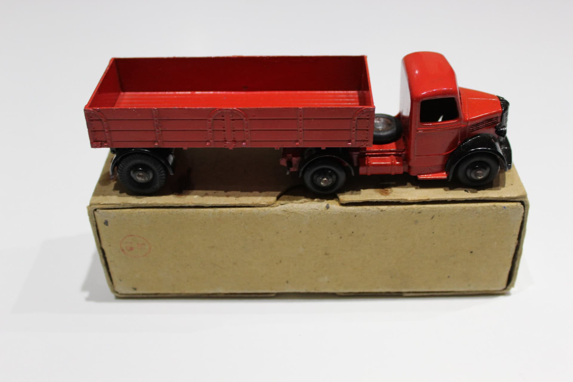 Vintage Dinky Toys Bedford articulated lorry model for collectors.