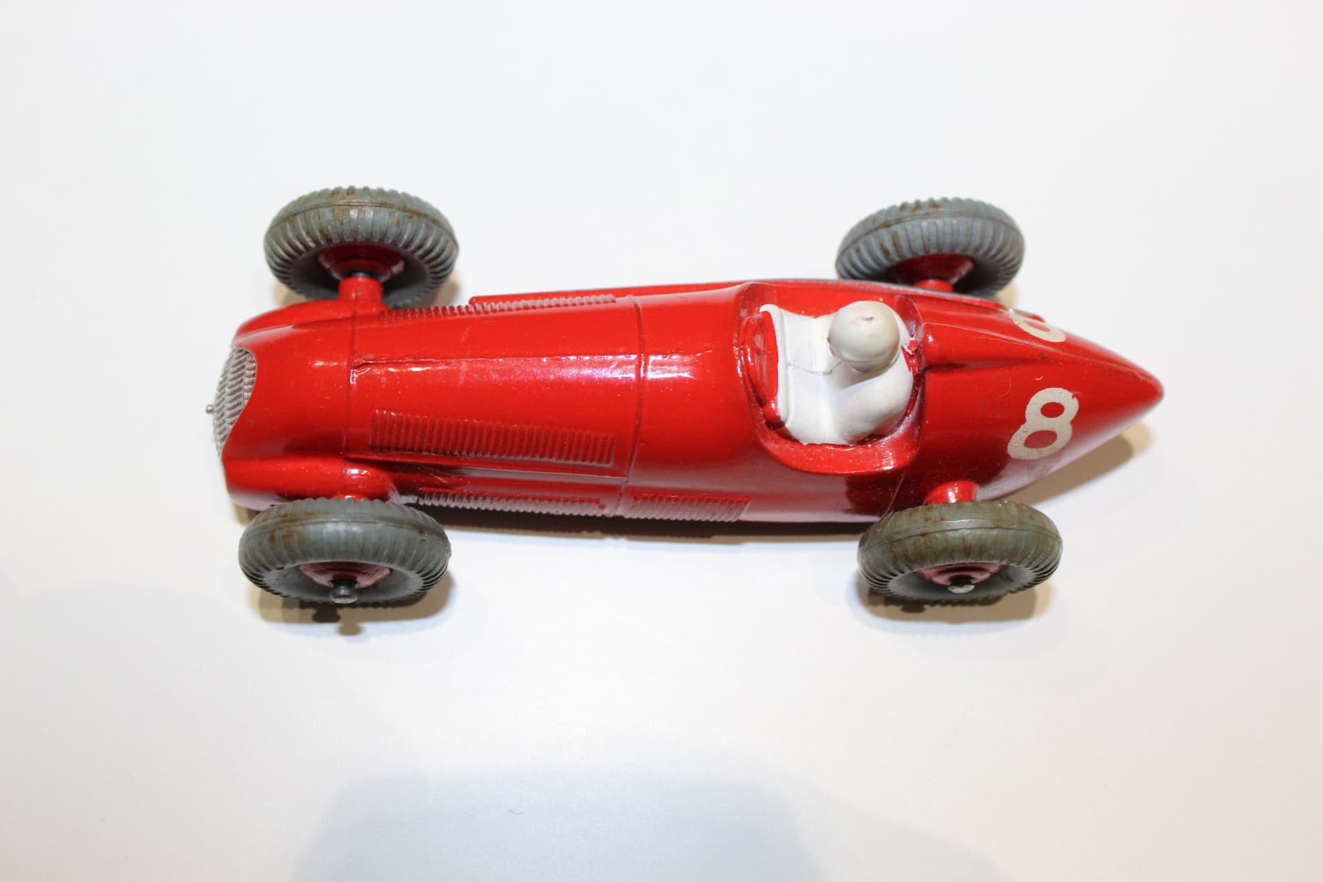 Dinky Toys 232 Alfa Romeo vintage diecast model car with driver.