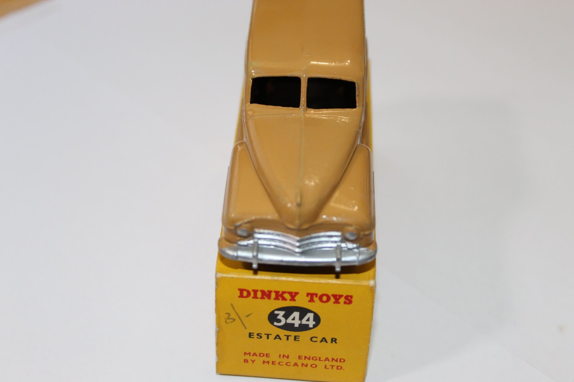 Vintage Dinky Toys 344 estate car with silver spun hubs, collectible diecast model.