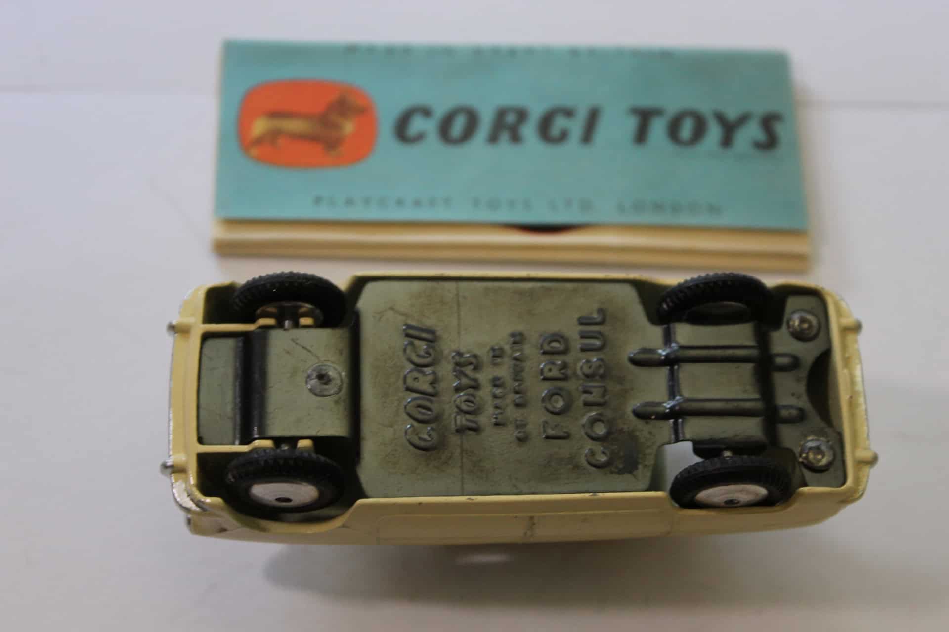 Vintage Corgi Toys 200 Ford Consul Saloon diecast model.