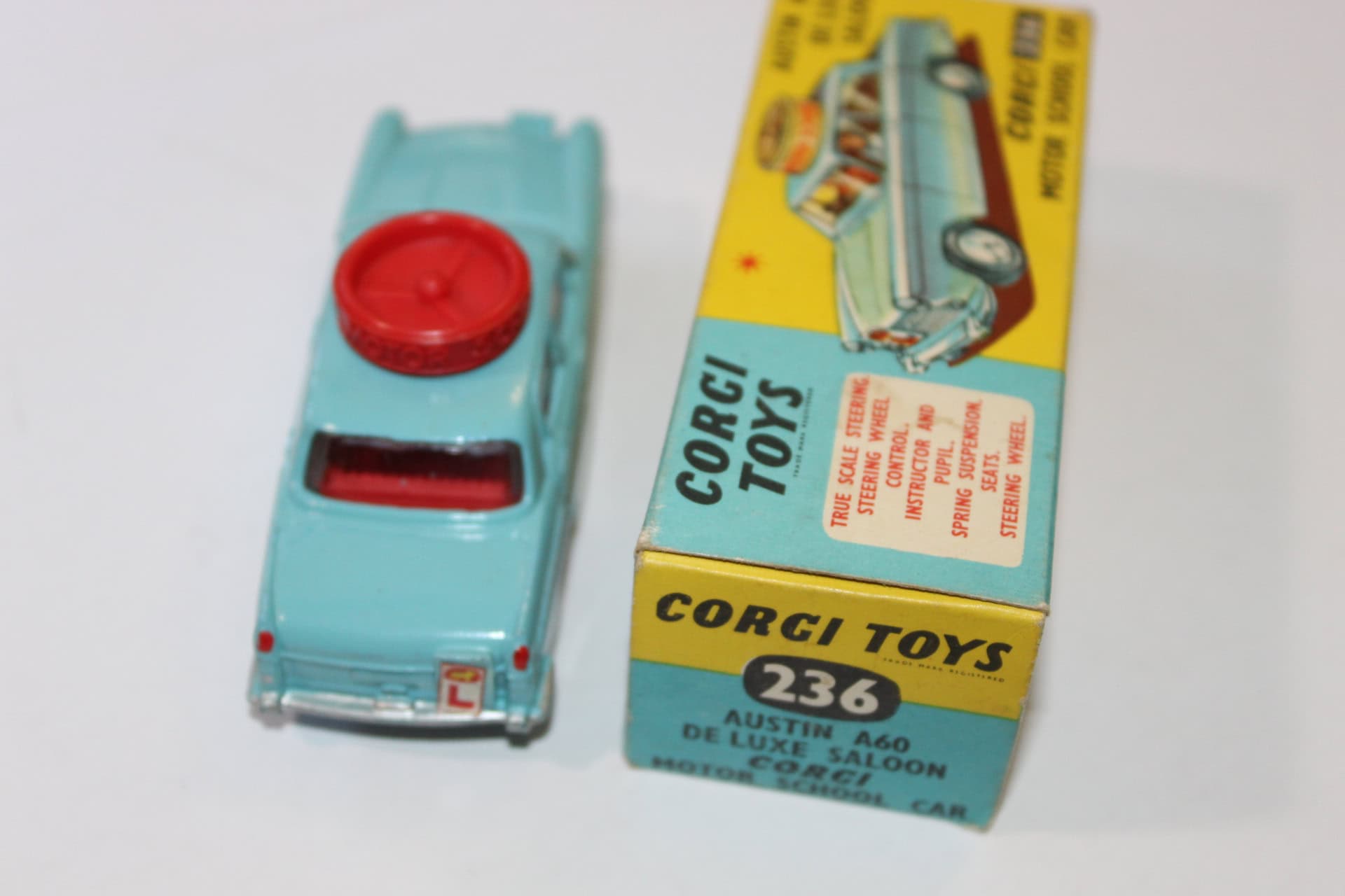 Vintage Corgi Toys 236 Austin A60 Motor School Car with box.