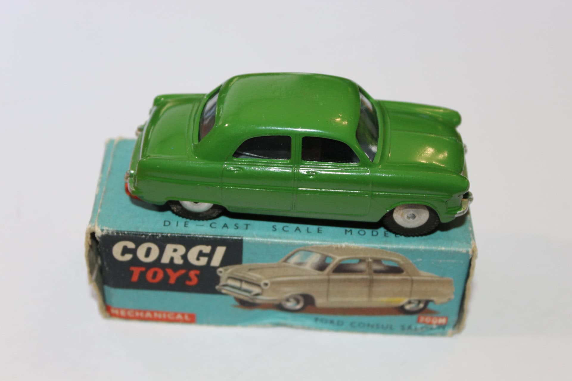 Vintage Corgi Toys 236 Motor School Car diecast model for collectors.