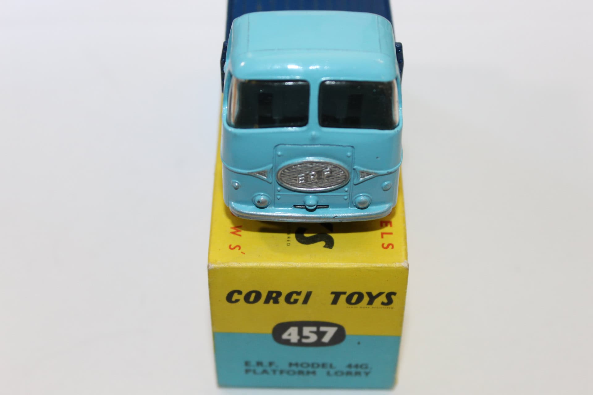 Vintage Corgi Toys 457 E.R.F. platform lorry model for collectors.