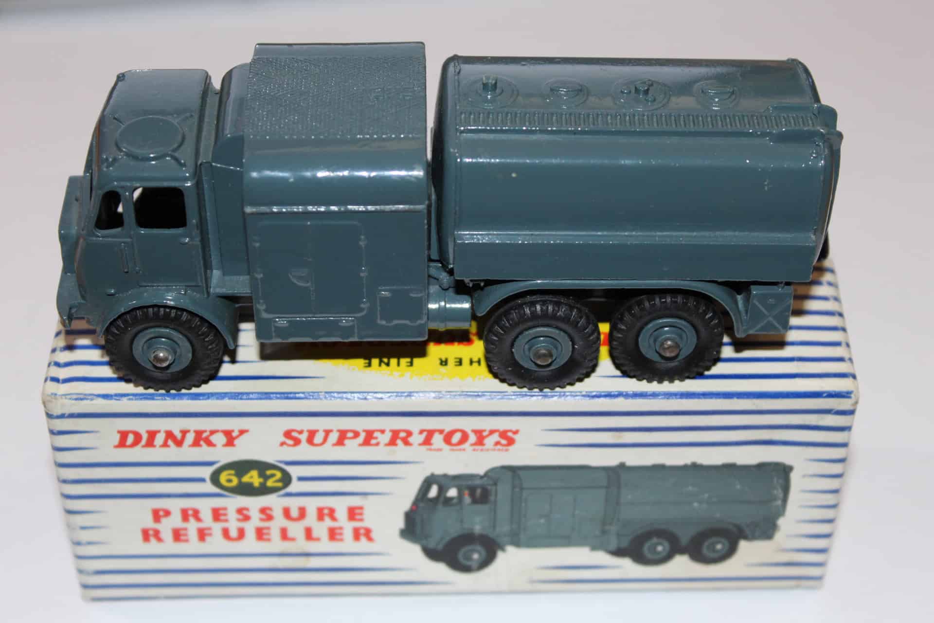 Vintage Dinky Toys 642 Pressure Refueler model truck for collectors.