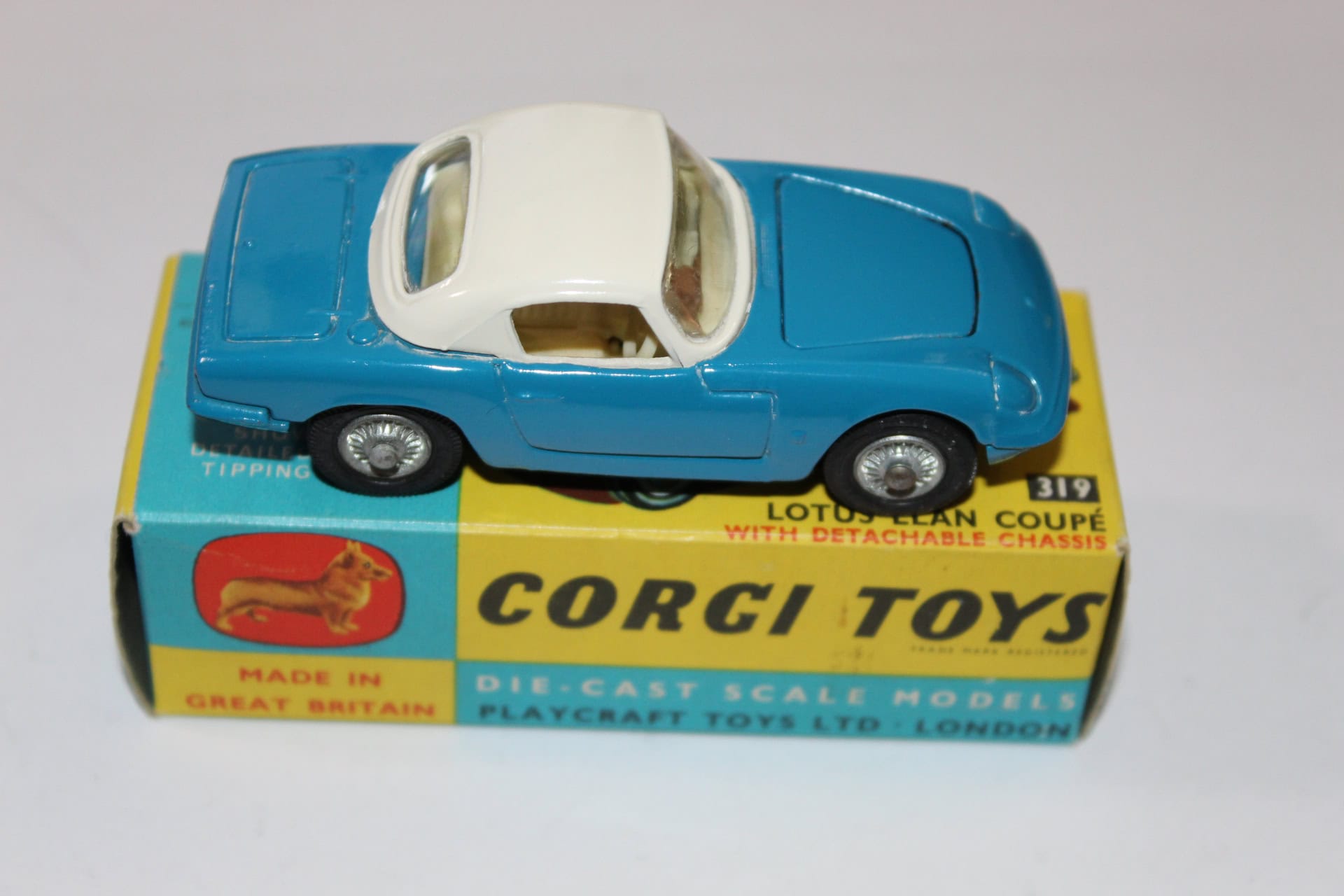 Corgi Toys 223 Chevrolet State Patrol diecast model car on original box.