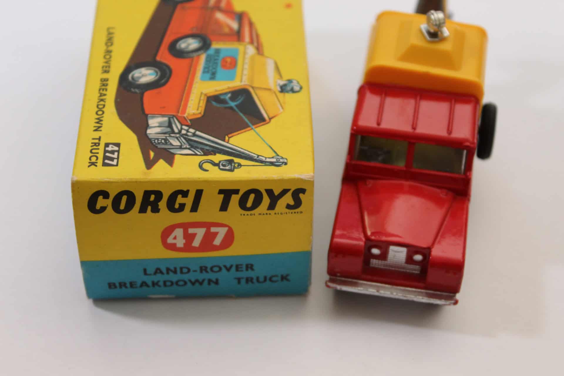 Vintage Corgi Toys 477 Land-Rover breakdown truck with original box.