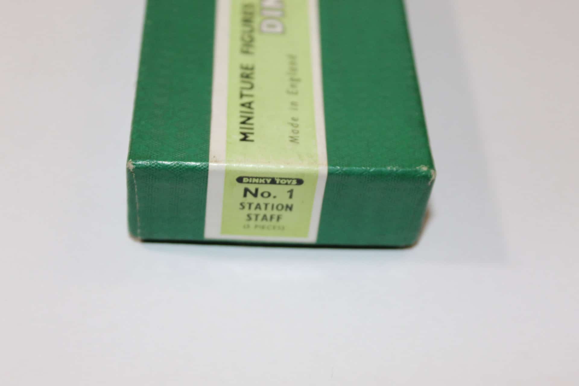Dinky Toys No 001 Station Staff miniature figure in original box for collectors.