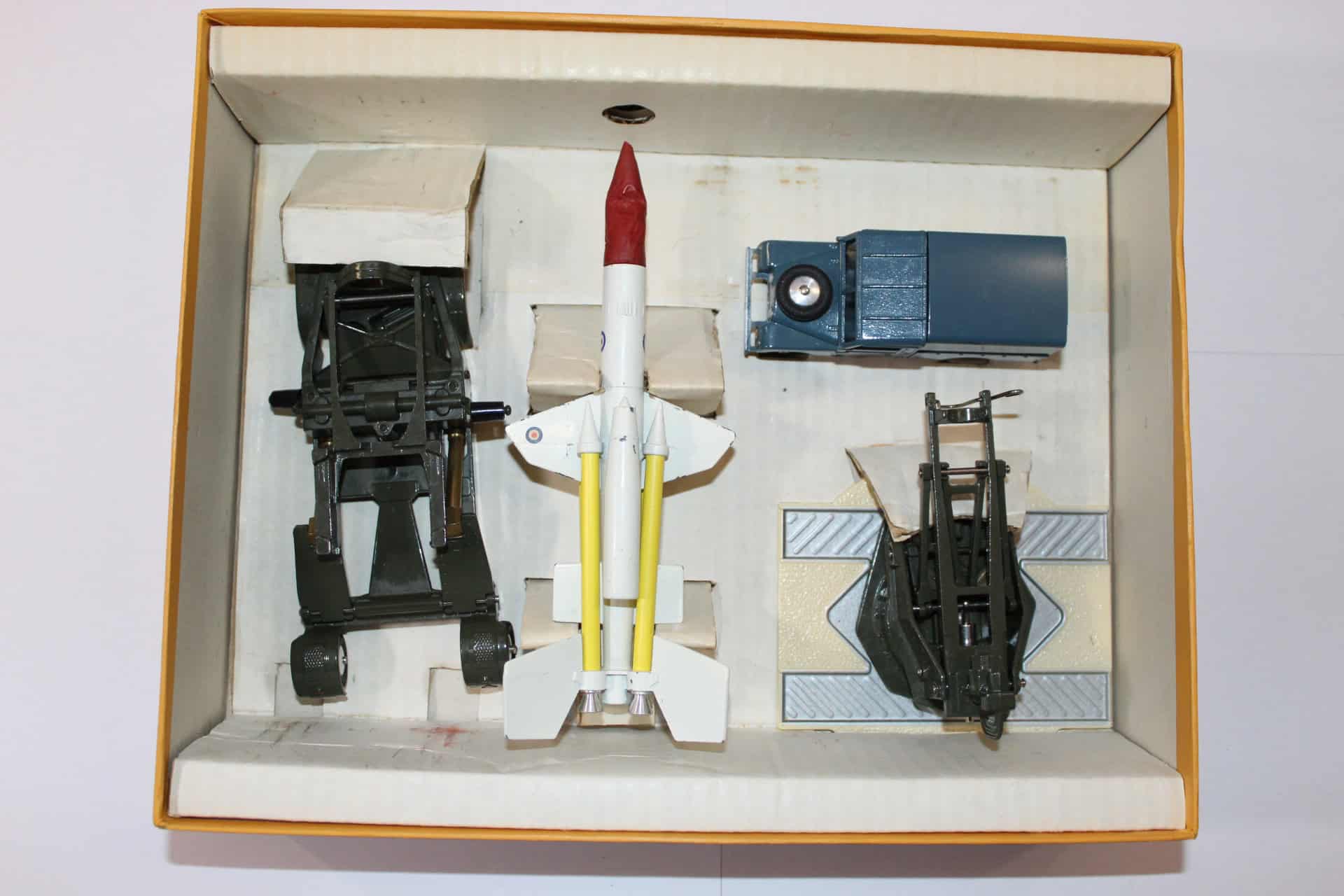 Detailed Corgi Bristol 'Bloodhound' missile and vehicle model set in original box.