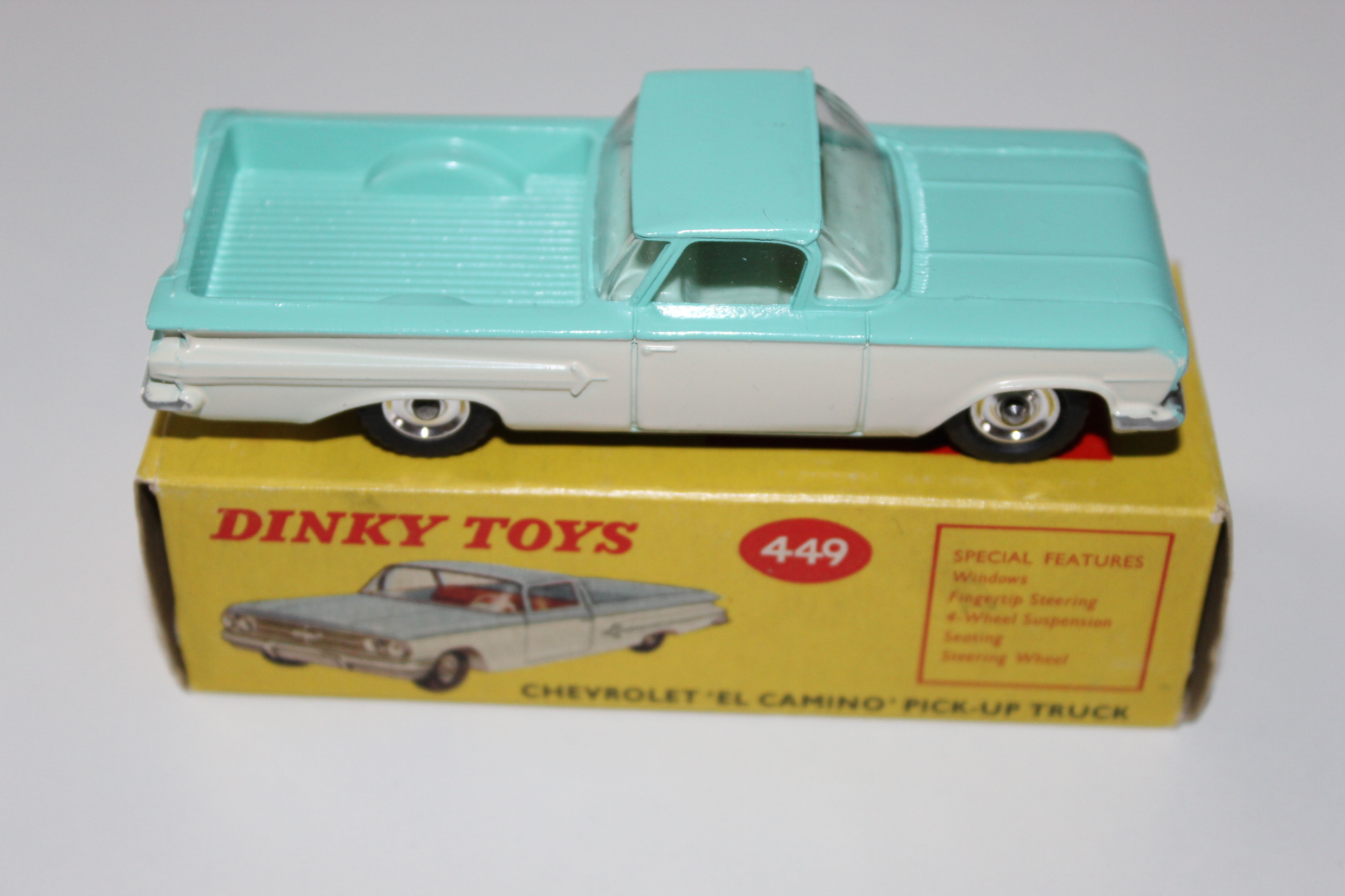 el camino blue interior dinky toys 449 side