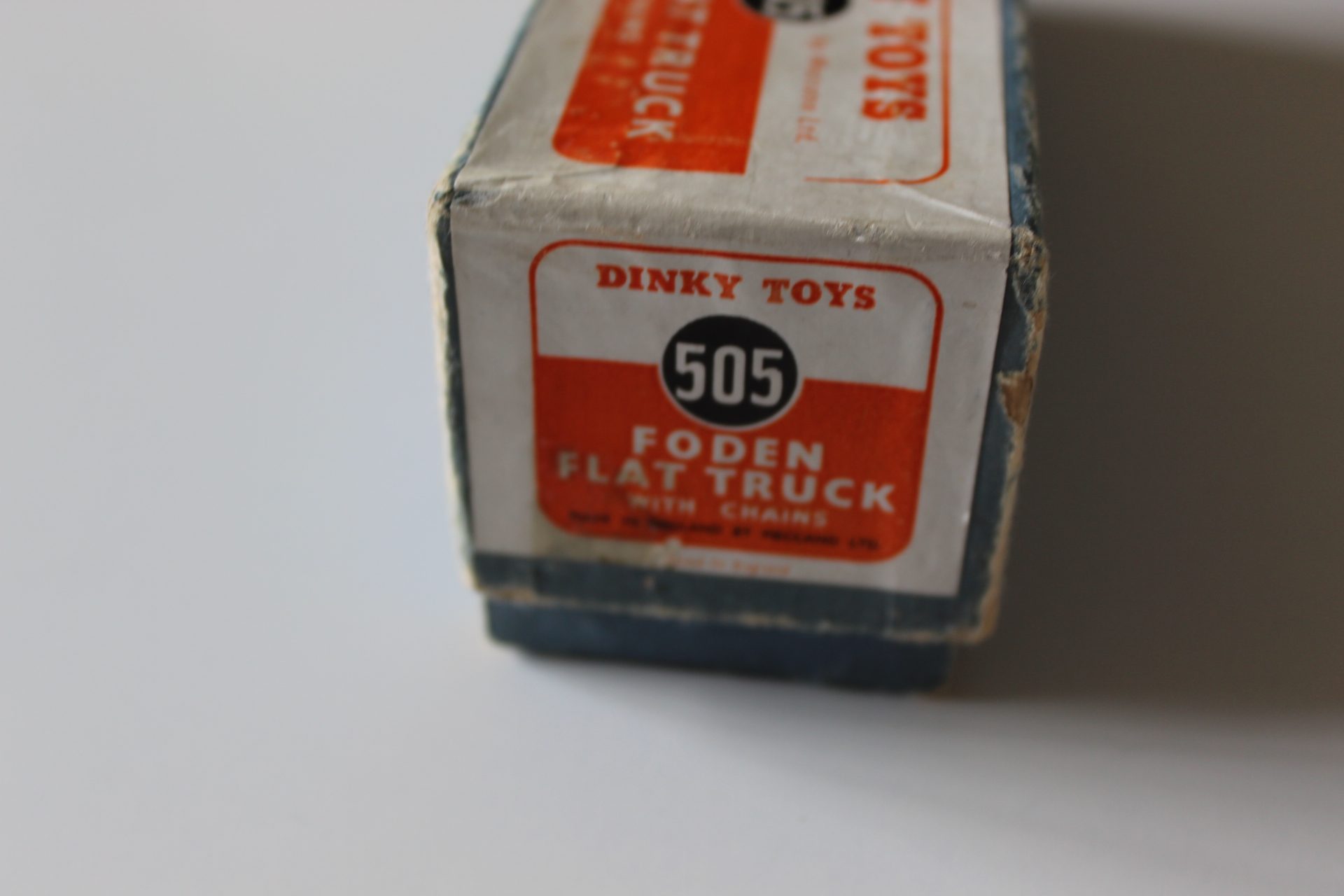 foden 1st cab chain lorry dinky toys 505 box end