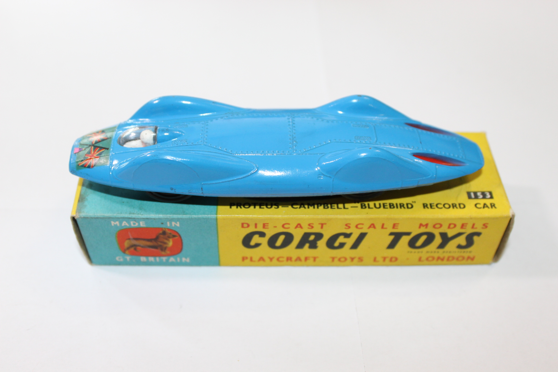 proteus campbell bluebird record car corgi toys 153
