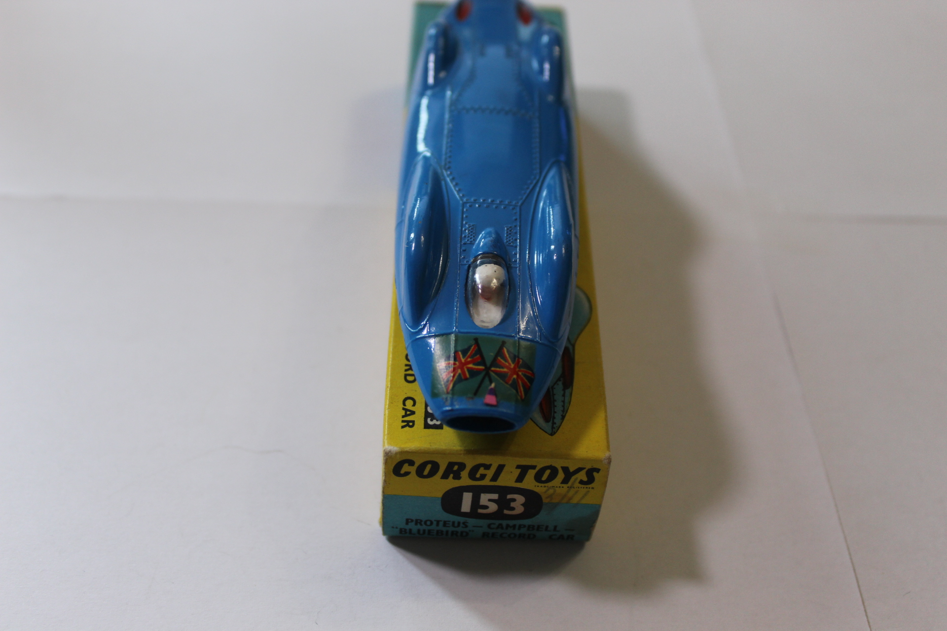 proteus campbell bluebird record car corgi toys 153 front