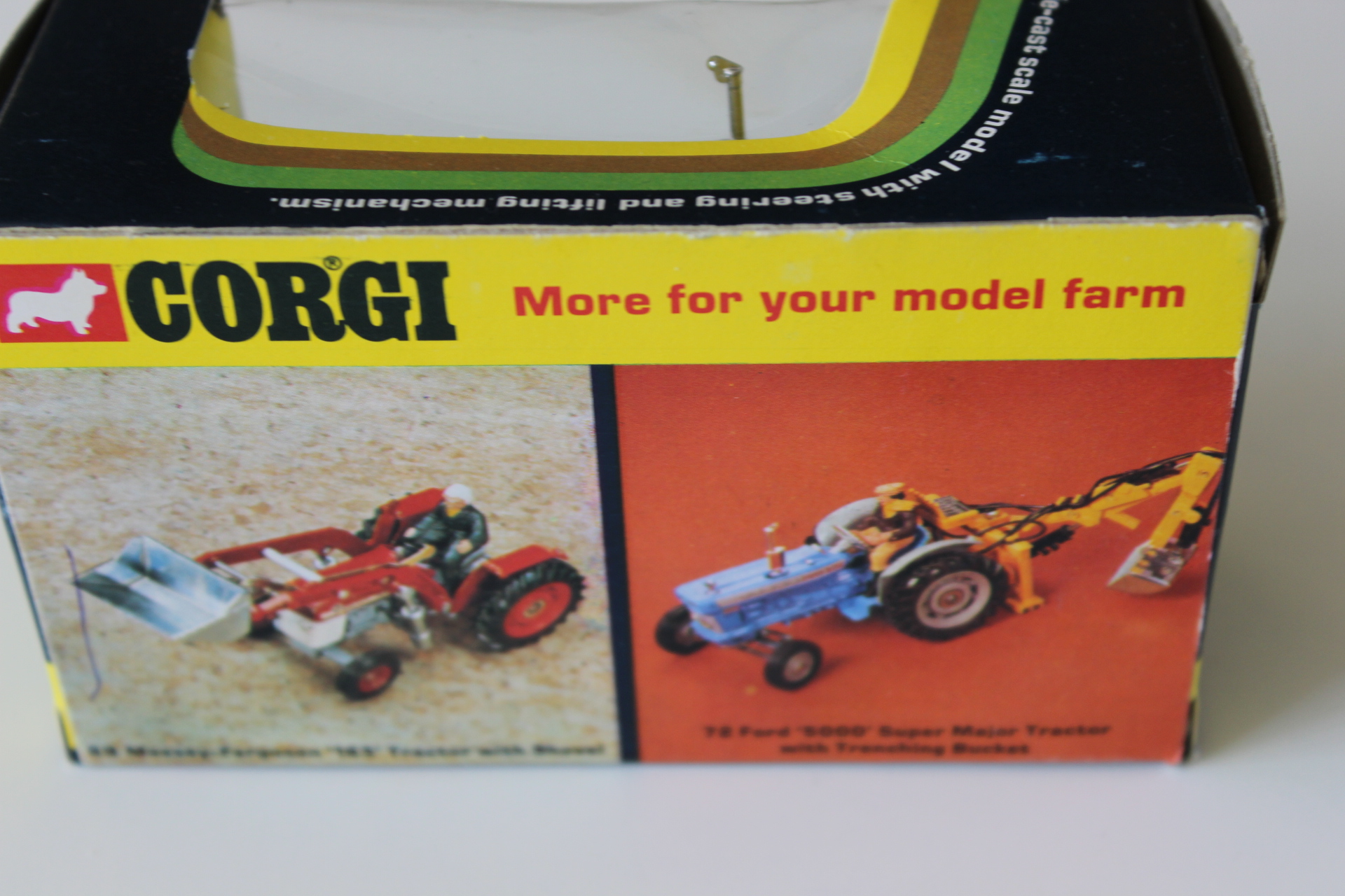 ford 5000 super-major tractor corgi toys 67 box back