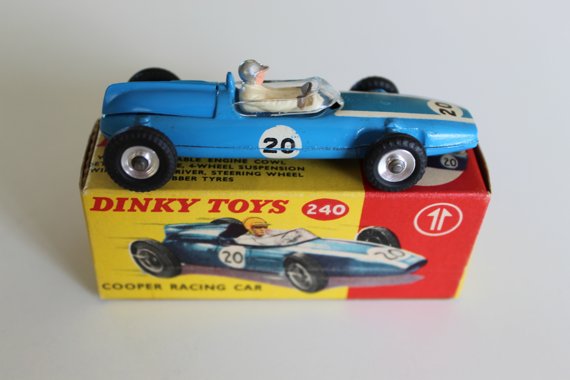 cooper racing car dinky toys 240 side