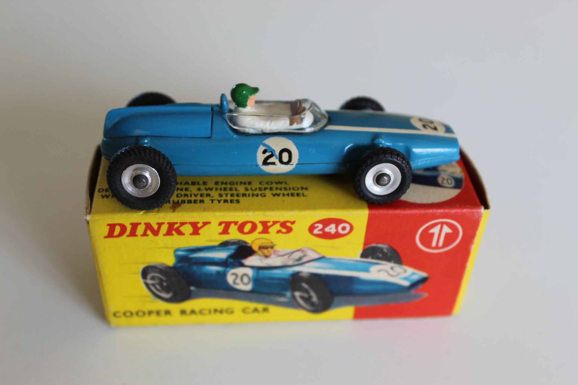 cooper racing car dinky toys 240 side