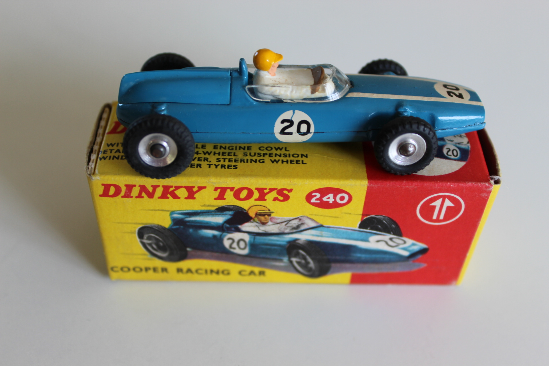 cooper racing car dinky toys 240 side