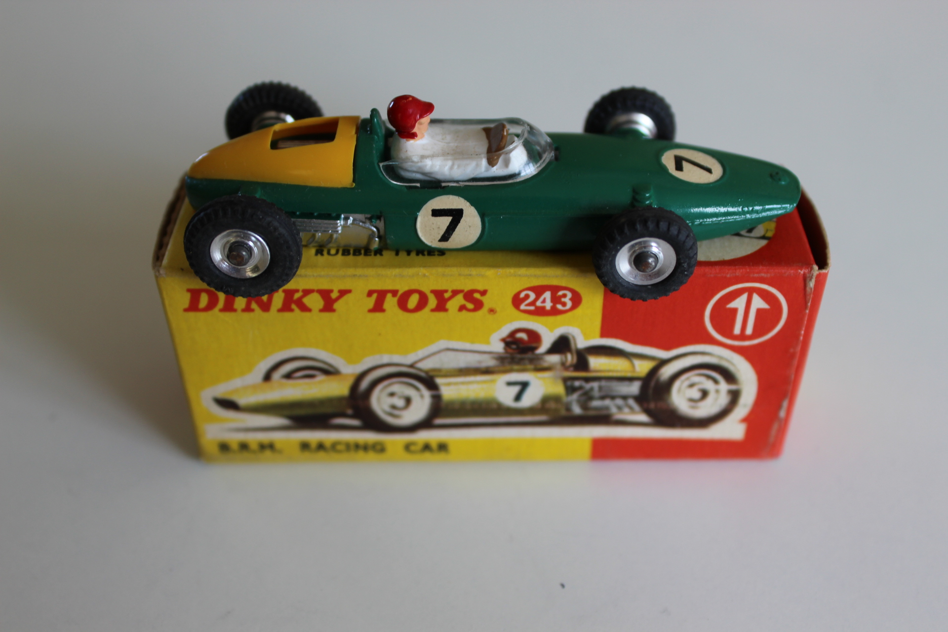 b.r.m. racing car dinky toys 243 side