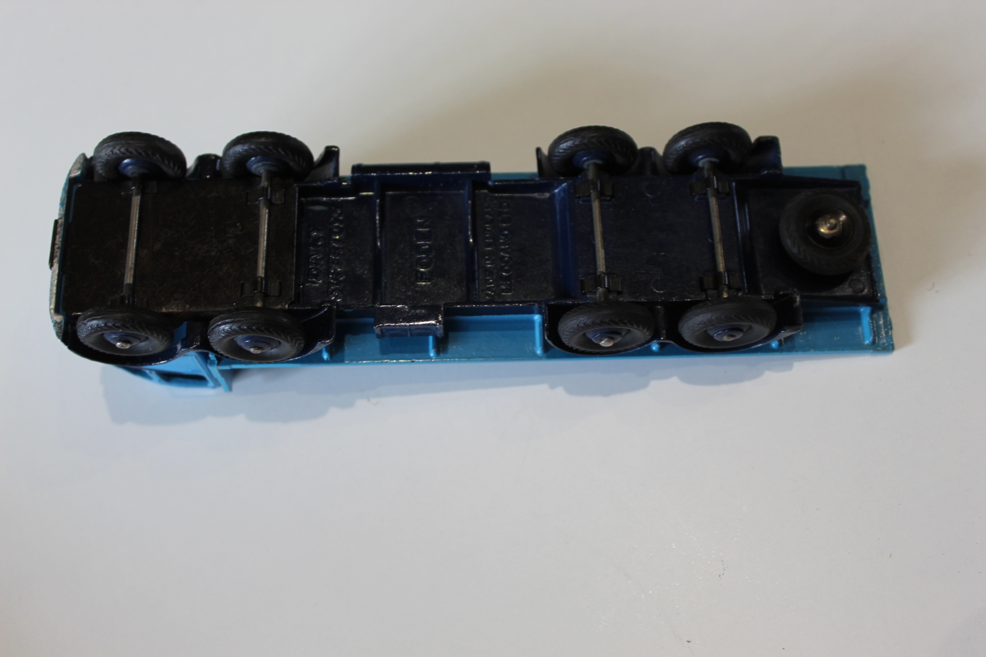 1st cab foden flatbed blue dinky toys 902 base