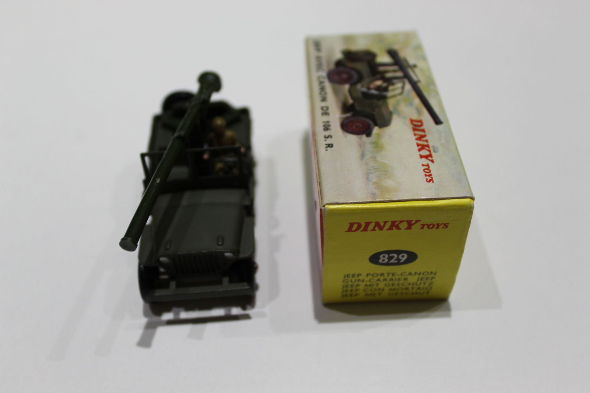 jeep and cannon french dinky toys 829 front