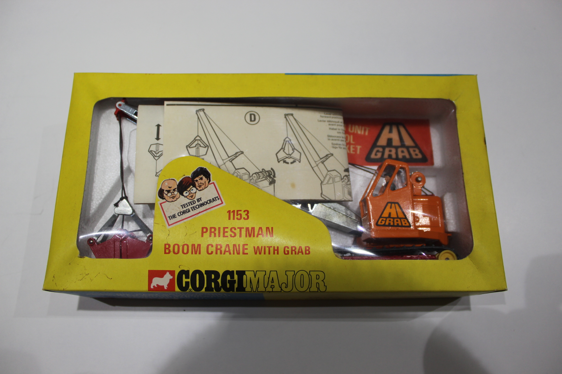 priestman boom crane with jib. corgi toys 1153